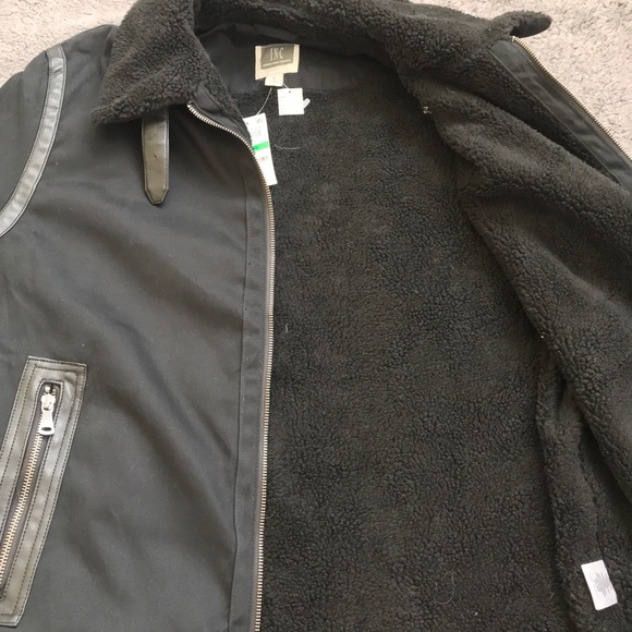 NWT INC Faux Fur Lining Bomber Jacket Sz L - Picture 7 of 8